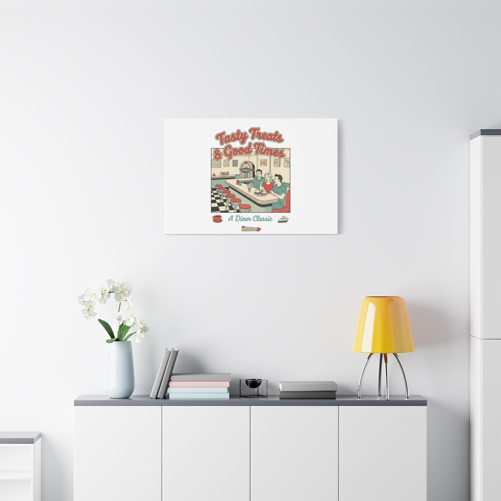Diner Matchbook Ephemera Canvas | Vintage Americana diner print, retro micro ad art