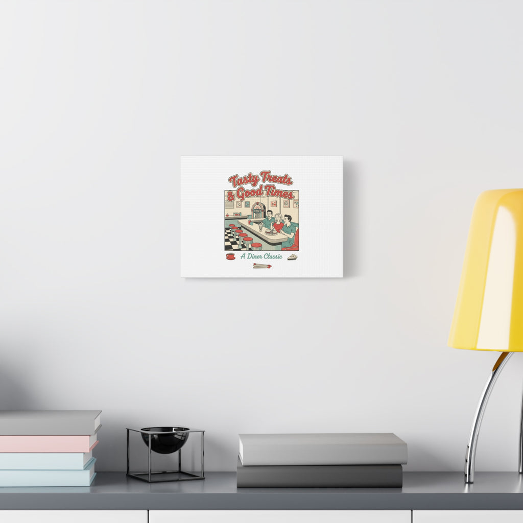 Diner Matchbook Ephemera Canvas | Vintage Americana diner print, retro micro ad art