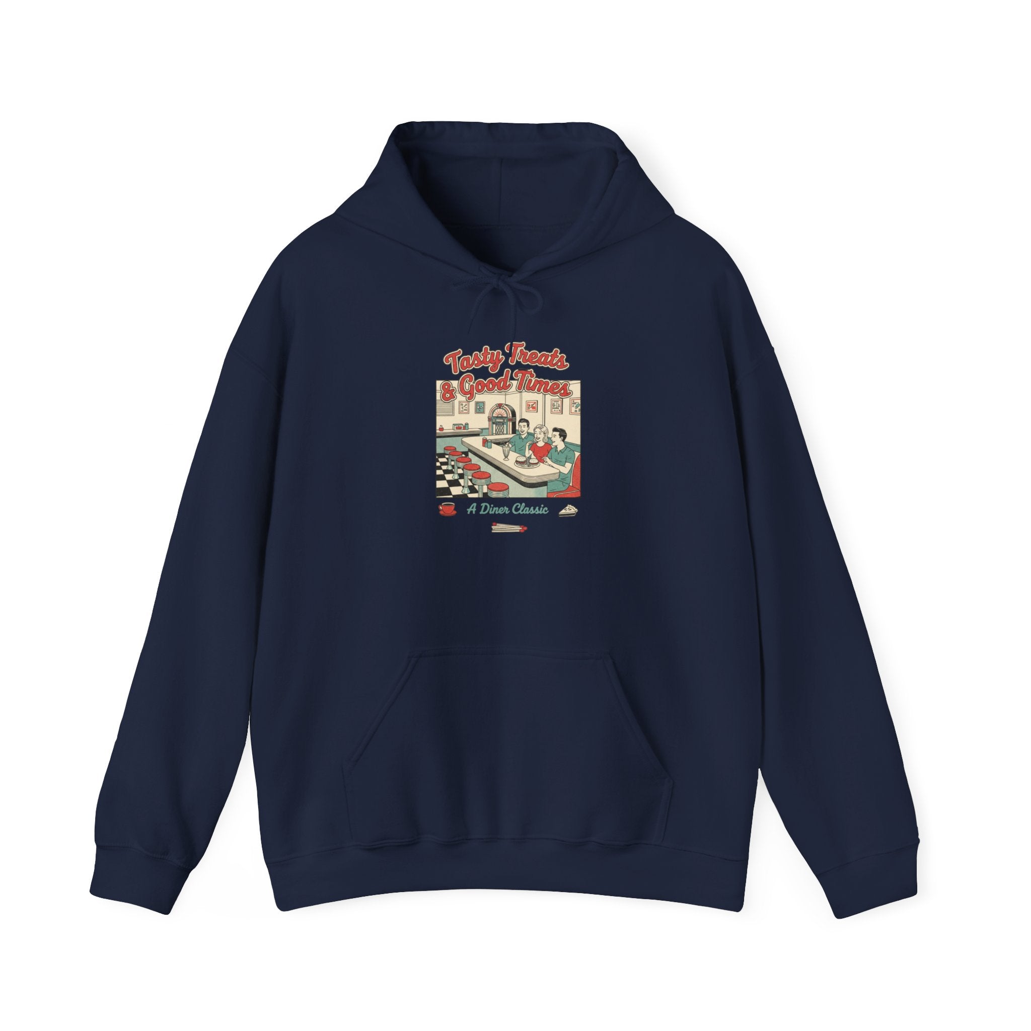 Diner Matchbook Graphic Hoodie | vintage ephemera art, retro micro ad print