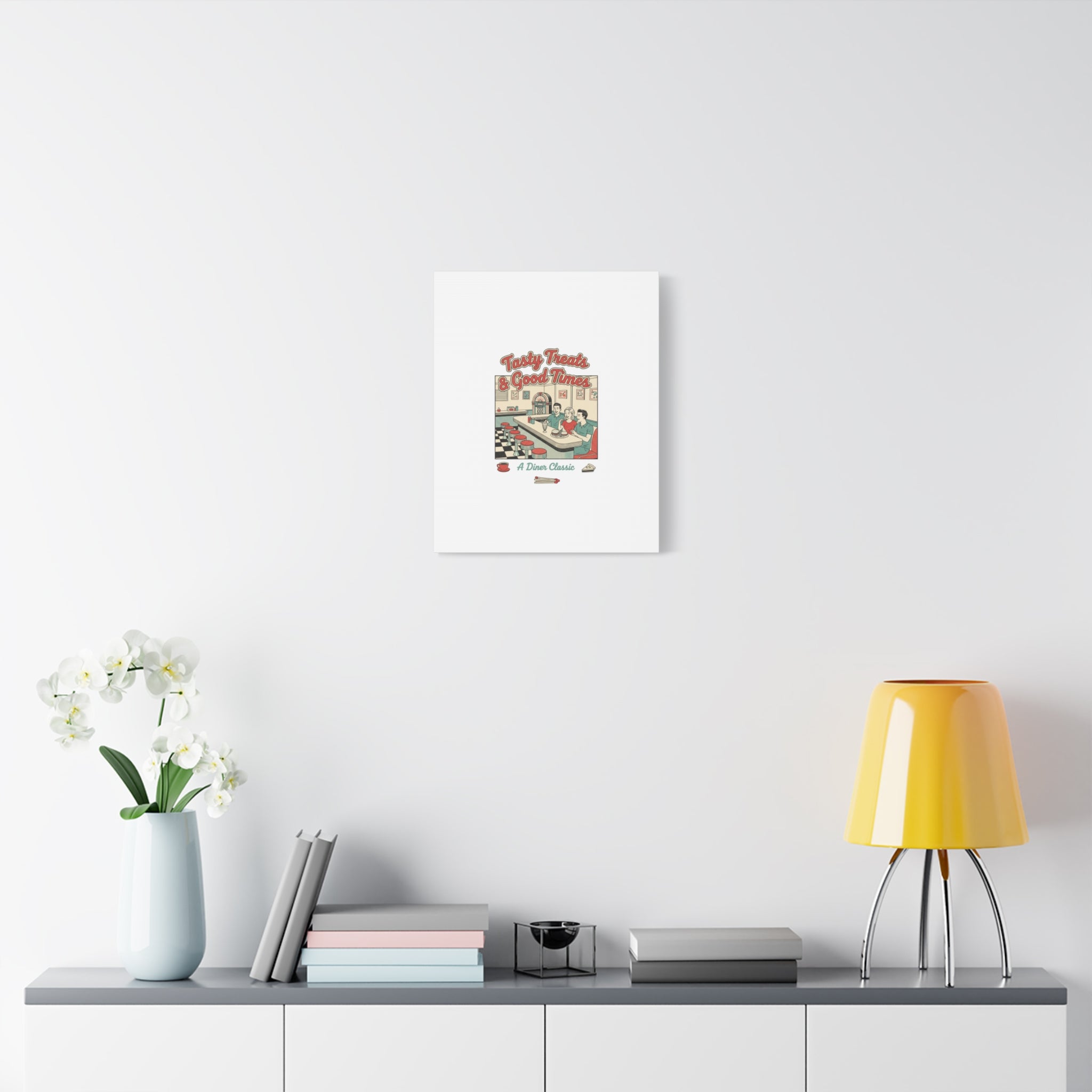 Diner Matchbook Ephemera Canvas | Vintage Americana diner print, retro micro ad art