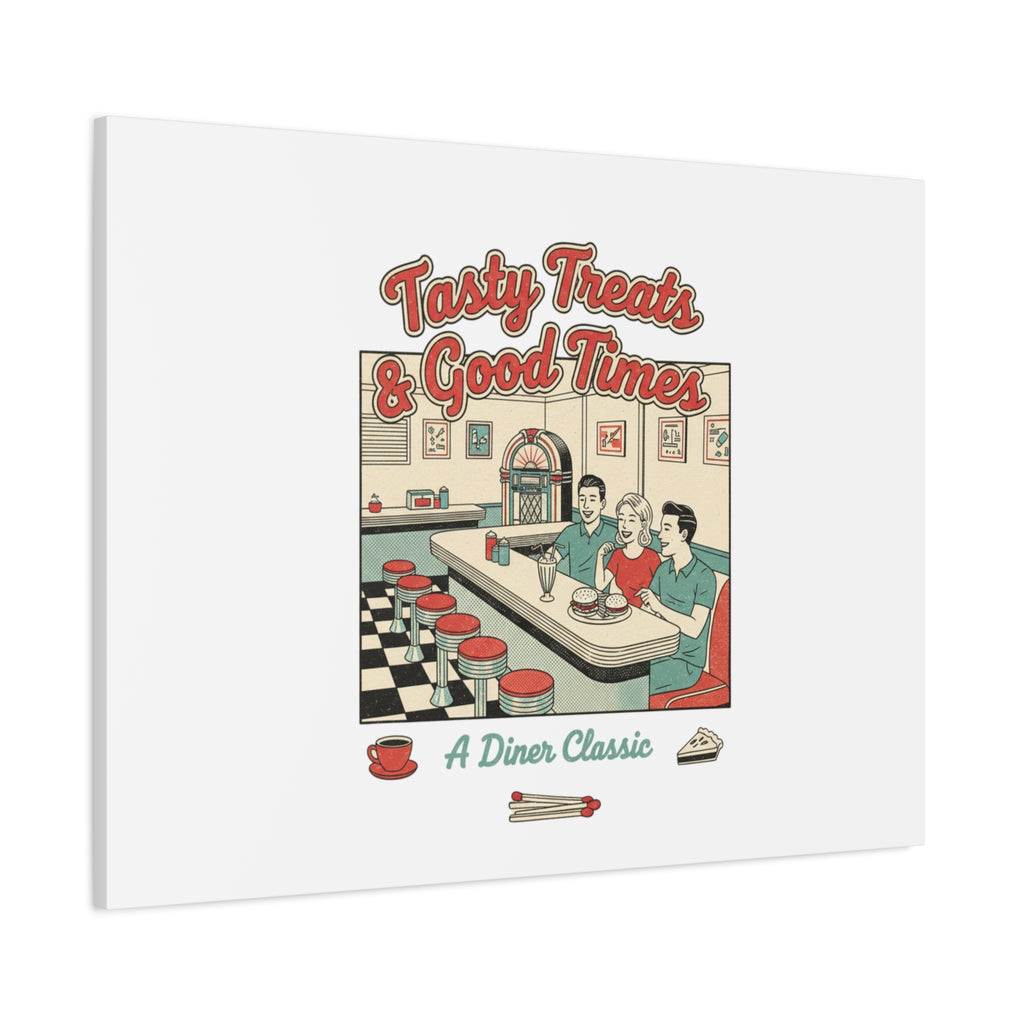 Diner Matchbook Ephemera Canvas | Vintage Americana diner print, retro micro ad art