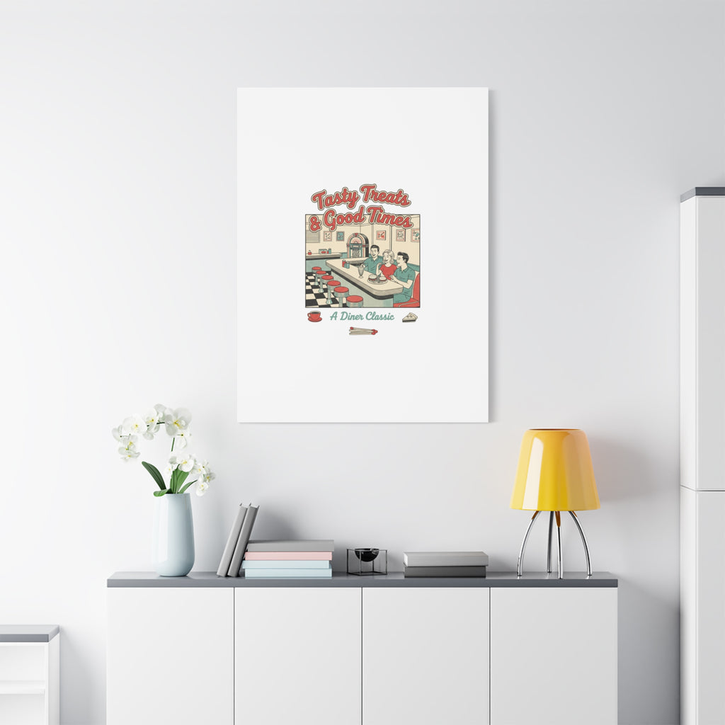 Diner Matchbook Ephemera Canvas | Vintage Americana diner print, retro micro ad art