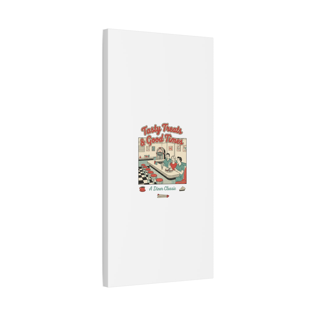 Diner Matchbook Ephemera Canvas | Vintage Americana diner print, retro micro ad art
