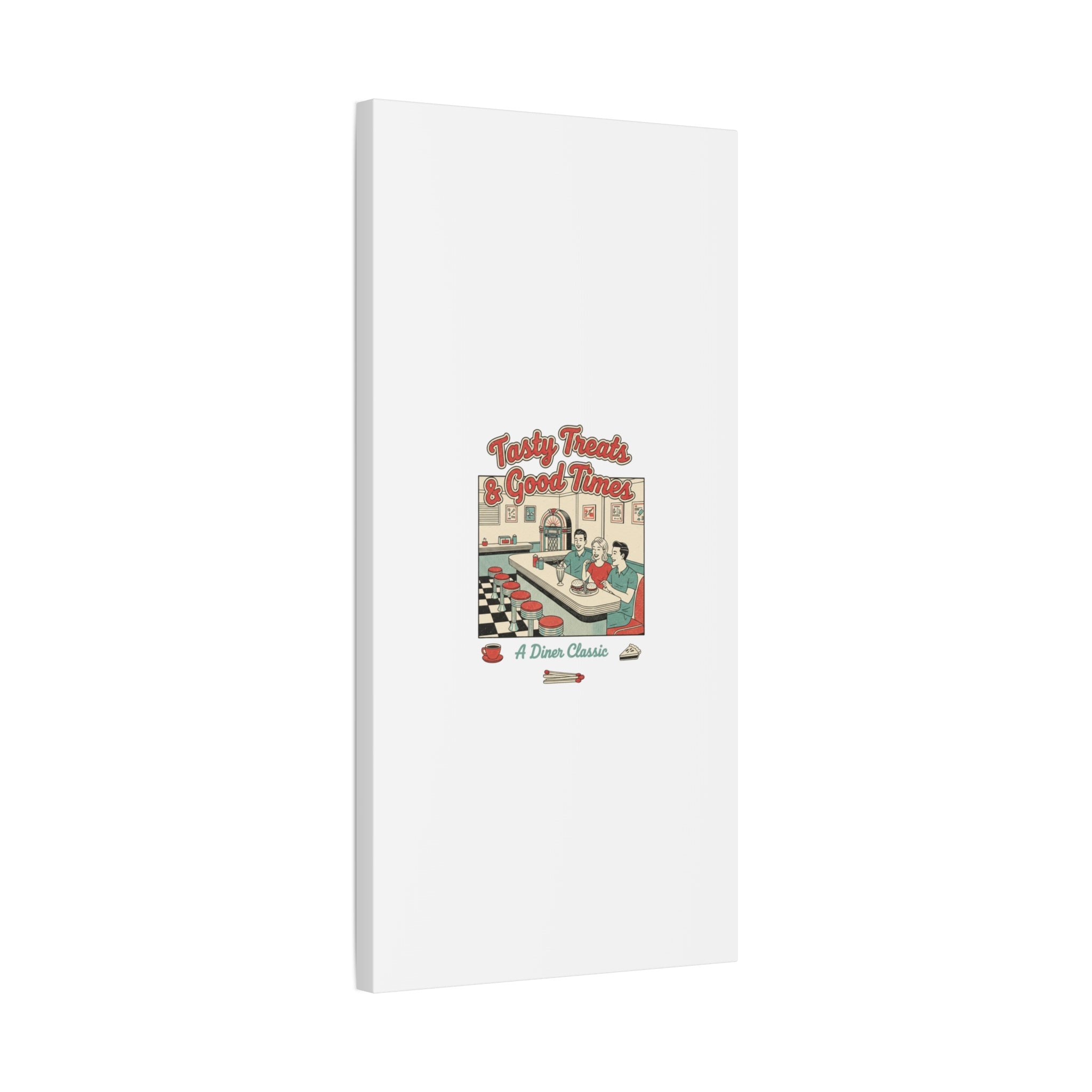 Diner Matchbook Ephemera Canvas | Vintage Americana diner print, retro micro ad art